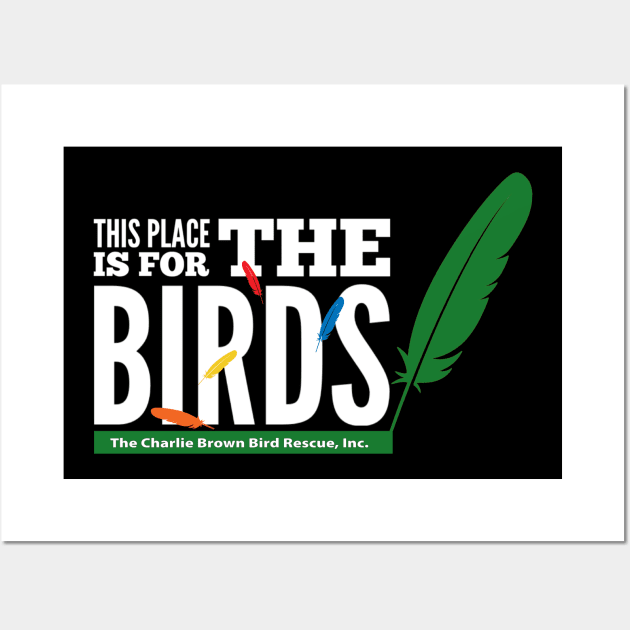 CB for the birds 2 - white type Wall Art by Just Winging It Designs